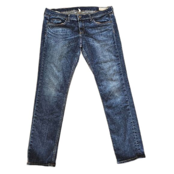 Rag And Bone Dre Jeans Straight Leg Med/ Light Wash Size 32 - Picture 2 of 16